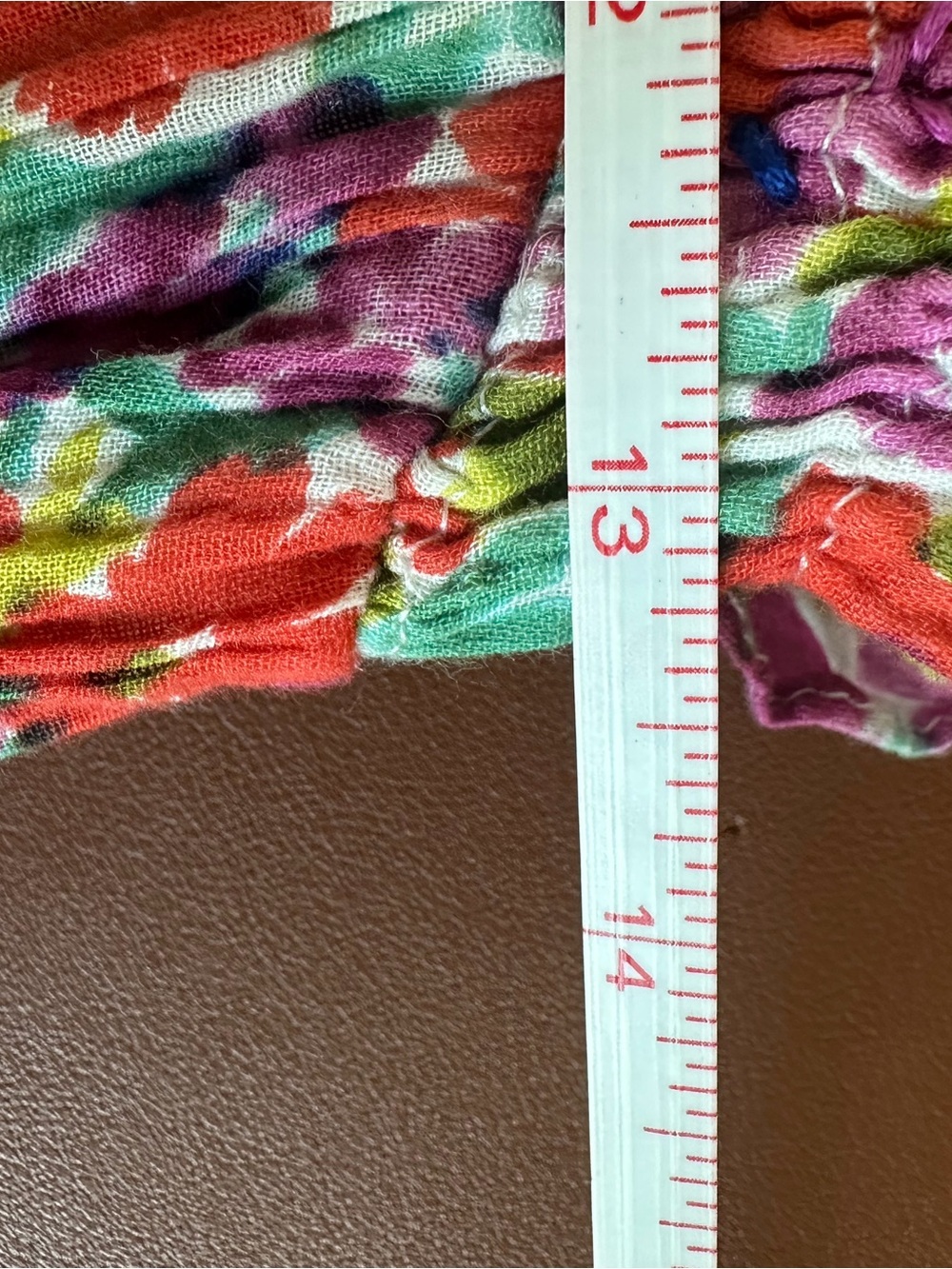 Derhy‎ Pink Multi Floral Smocked Mini Dress Flutter Sleeve Boho Size Medium - Picture 7 of 10